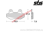 Задни накладки за спирачка - SBS 103CT (карбонова технология) - (SBS)