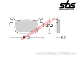 Задни накладки за спирачка - SBS 193CT (карбонова технология) - (SBS)