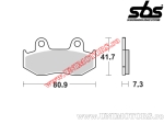 Задни накладки за спирачка - SBS 558HF (керамични) - (SBS)