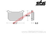 Задни спирачни накладки - SBS 540HF (керамични) - (SBS)