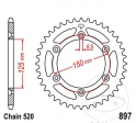 Зъбен вал заден JTR897.40 (стъпка 520) - Gas Gas EC 300 / TXT 300 GP-Racing / FC 400-470-501-550-600 Cross / 