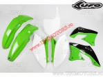 Комплект пластмаси (бяло / зелено / черно) - Kawasaki KX 450 F 4T ('10-'11) - UFO