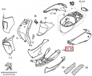 Лява задна оригинална странична карена - черна - Peugeot Vivacity / Vivacity 2T 50-100cc 