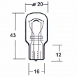 Мотопро - Нормален бек 12V - 21/5W със стъклено основание T16