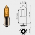 Мотопро - Халогенна крушка 12V - 21W BAY9s оранжева