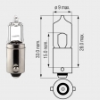 Мотопро - Халогенова Лампа 12V - 20W BA9S