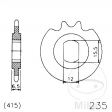 Преден пиньон Esjot - 11 зъба (стъпка 415) - Hercules HR2 25 / Jogging 25 /M1 25;M2 25;M3 25;M4 25;M5 25;M