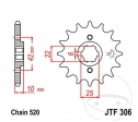 Преден пиньон JTF306.14 (стъпка 520) - Honda NX 650 Dominator Грубо зъбчесто колело ('88-'8