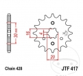 Преден пиньон JTF417.13 (стъпка 428) - Kawasaki BN 125 A / KD 100 M / 80 A / KM 100 A / KMX 125 B - JM