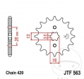 Преден пиньон JTF563.14 (стъпка 420) - Yamaha FS1 50 / FS1 50 DX / RD 50 / DX / M / MX / 80 MX / RX 80 SE / TY