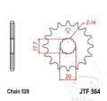 Преден пиньон JTF564.12 (стъпка 520) - Gas Gas EC 125 / EC 125 Racing / EC 125 Sixdays / MC 125 / KTM LC2 125 