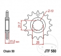 Преден пиньон JTF580.17 (стъпка 530) - Yamaha FZ6 S2 600 SHG Fazer / 1000 Genesis / 1000 Genesis Exup / 750 R 