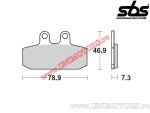 Предна спирачна накладка - SBS 108CT (карбонова технология) - (SBS)