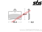 Предна спирачна накладка - SBS 126HF (керамична) - (SBS)