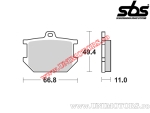 Предна спирачна накладка - SBS 507HF (керамични) - (SBS)