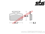 Предни спирачни накладки - SBS 110HF (керамични) - (SBS)