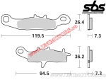 Предни спирачни накладки - SBS 726RSI (метални / синтеровани) - (SBS)