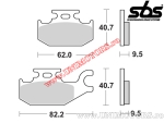 Achterremblokken - SBS 196HF (keramisch) - (SBS)