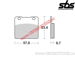 Achterremblokken - SBS 577LS (metalen / gesinterd) - (SBS)