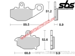 Achterremblokken - SBS 687LS (metalen / gesinterd) - (SBS)