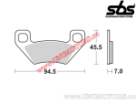 Achterremblokken - SBS 822SI (metallic / gesinterd) - (SBS)