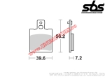 Achterremblokken - SBS 824HF (keramisch) - (SBS)