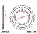 Achtertandwiel JTR1304.38 (stap 525) - Honda CB 600 F / FA / S F2 / 650 F / RA / CBF 500 / A / 600 N / NA / S / SA / CBR 600 F -