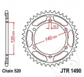 Achtertandwiel JTR1490.40 (stap 520) - Honda NSR 250 R / NSR 250 R SE / NSR 250 R SP / EN 500 C - JM