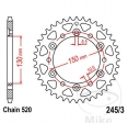 Achtertandwiel JTR245/3.42 (stap 520) - Honda FMX 650 / FX 650 Vigor / NX 650 Dominator / NX 650 Dominator Fijnvertand tandwiel 