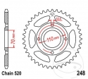 Achtertandwiel JTR248.45 (stap 520) - Honda CB 250 RS ('80-'82) / CB 250 RSZ ('82-'84) - JM