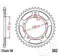 Achtertandwiel JTR302.40 (stap 530) - Honda CBR 600 F / CBR 900 RR Fireblade / CB-X4 1300 DC / VTR 1000 F Fire Storm - JM