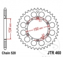 Achtertandwiel JTR460.42 (stap 520) - Kawasaki KDX 175 A / 200 C / KLX 250 E-R-S / 300-450-650 R / KX 125 A-B-C-D-E-F-G-H-J - JM