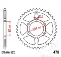 Achtertandwiel JTR478.40 (stap 520) - Kawasaki EL 250 B Eliminator / 250 D Eliminator / 250 E Eliminator / 252 F Eliminator - JM