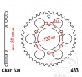 Achtertandwiel JTR483.35 (stap 630) - Kawasaki Z 900 A ('76) / Z1 900 ('73) / Z1A 90 ('74) / Z1B 900 ('75) - JM