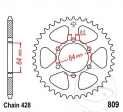 Achtertandwiel JTR809.42 (stap 428) - Kreidler Enduro-Supermoto 125 DT / Suzuki DR 125 S-SE-SE, SEU / TS 125-ER - JM