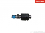 Adaptador de espelho preto de rosca interna M8x1.25 para rosca externa esquerda M8x1.25mm - JM