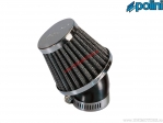 Air filter (110mm / 75mm / 35mm, angle 30°) - chrome - Polini