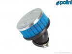 Air filter (92mm / 80mm / 36mm, 30° angle) - blue - Polini