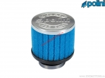 Air filter (95mm / 80mm / 39mm, right angle) - blue - Polini