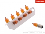 Ampoule HY6W orange BAZ9S JMP 12V 6W ensemble de 10 pièces - JM