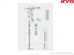 Anel O-telescópico 3.5x41mm - CAN-AM DS 450 / Kawasaki ZX-10R 1000 C Ninja / Suzuki LT-R 450 Quadracer - Kayaba