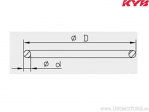 Auspuffkrümmerdichtung 3x44mm - Beta Alp 125 / Derbi Senda 125 R / Yamaha TT-R 125 - XT 125 R - Kayaba