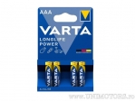 Bateria AAA Alkaline Longlife Power 1.5V blister zestaw 4 szt. - Varta