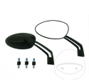 Black universal mirror set with M8 mm mounting on handlebar - JM