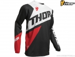 Blusa enduro / cross Juventude (crianças) Setor Lâmina (preto / vermelho / branco) - Thor