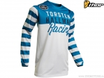 Bluza enduro / cross Ringer (albastru / alb) - Hallman