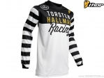 Bluza enduro / cross Ringer (negru / alb) - Hallman