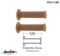 Cafe Racer Handlebar Grips Set - Color: Brown (Length: 120 mm) - RMS