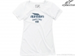 Camiseta casual feminina Alpinestars Winged Team (branca)