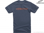 Camiseta Wordmark Tee (azul-marinho/laranja/cinza) - Alpinestars